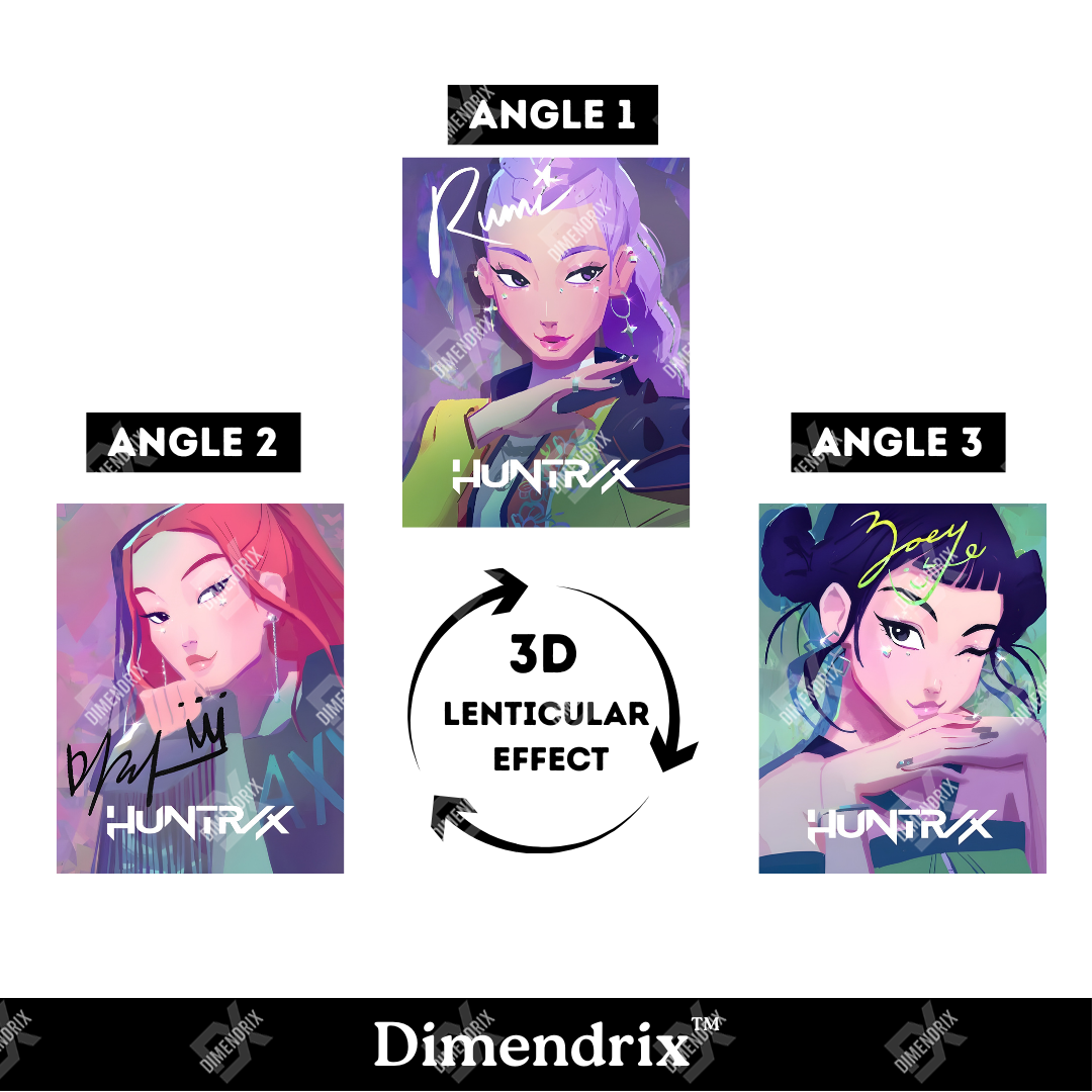 K-Pop Demon Hunters Idol Portrait 3D Lenticular Poster – Dimendrix™