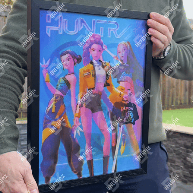 K-Pop Demon Hunters Battle Squad 3D Lenticular Poster – Dimendrix™