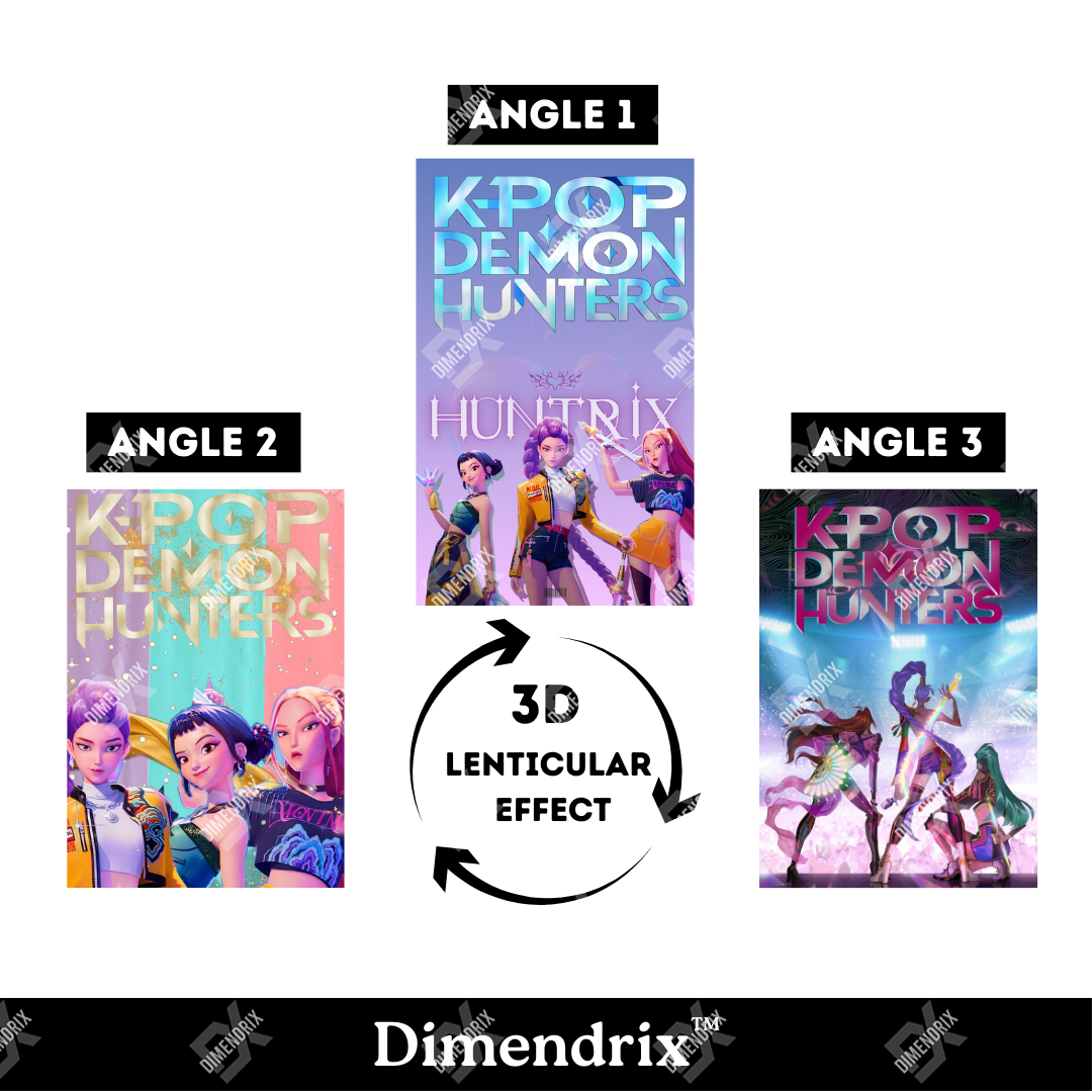 K-Pop Demon Hunters Movie Cover 3D Lenticular Poster – Dimendrix™