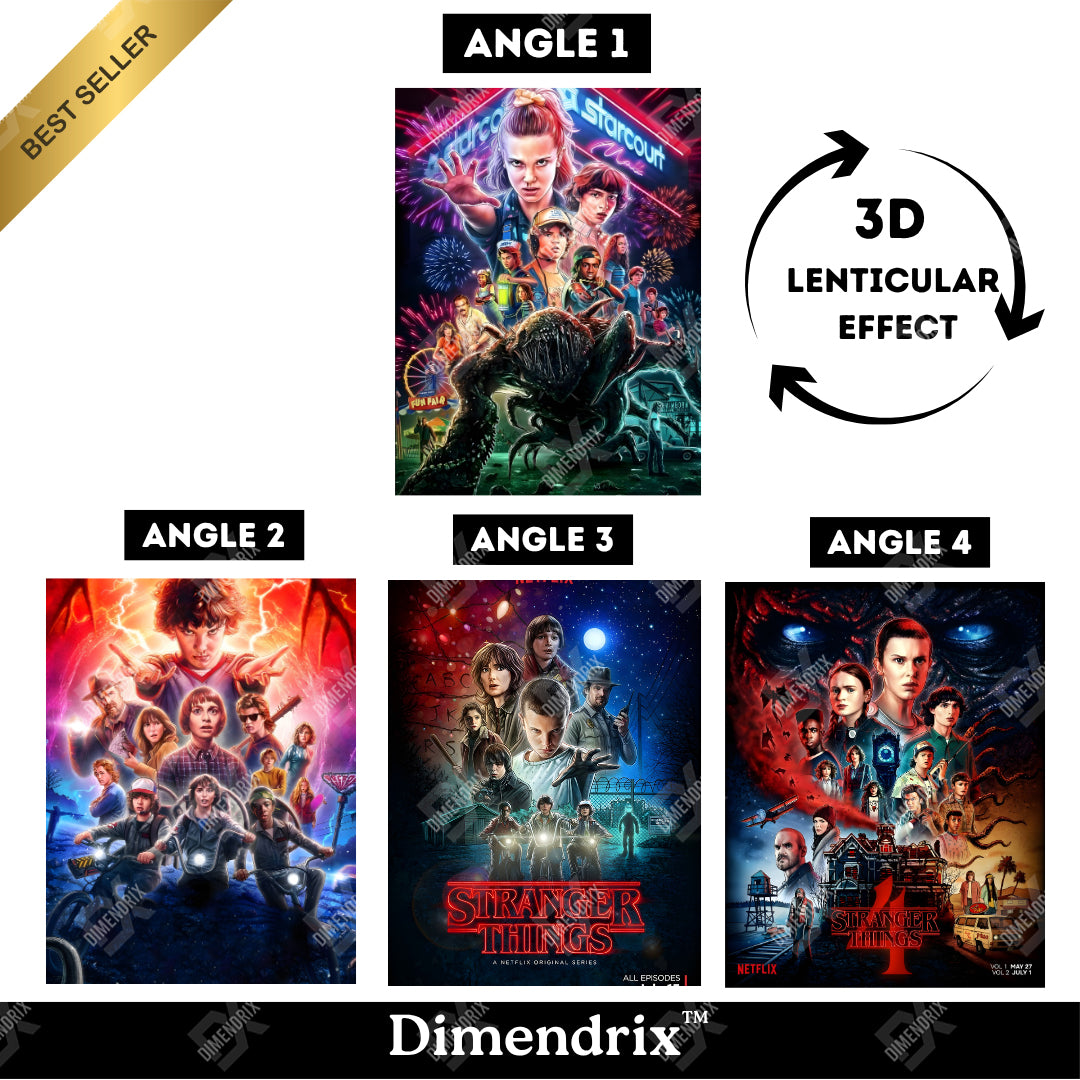 Stranger Things 3D Lenticular Poster – Dimendrix™