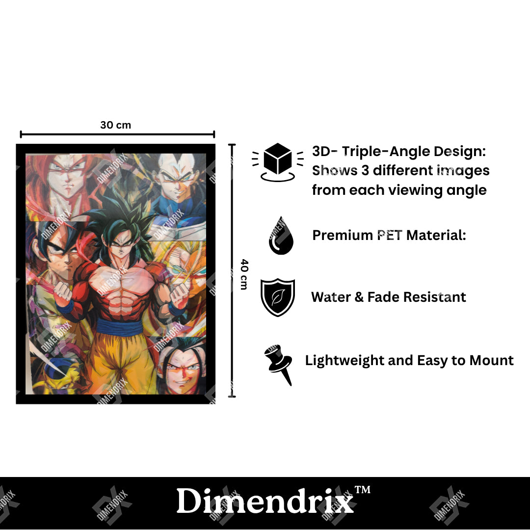 Dragon Ball Z 3D Lenticular Poster – Dimendrix™