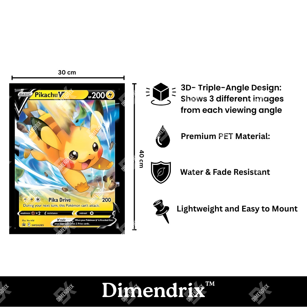 pokemon lenticular cards Pokemon Cards 3D Lenticular Poster – Dimendrix™