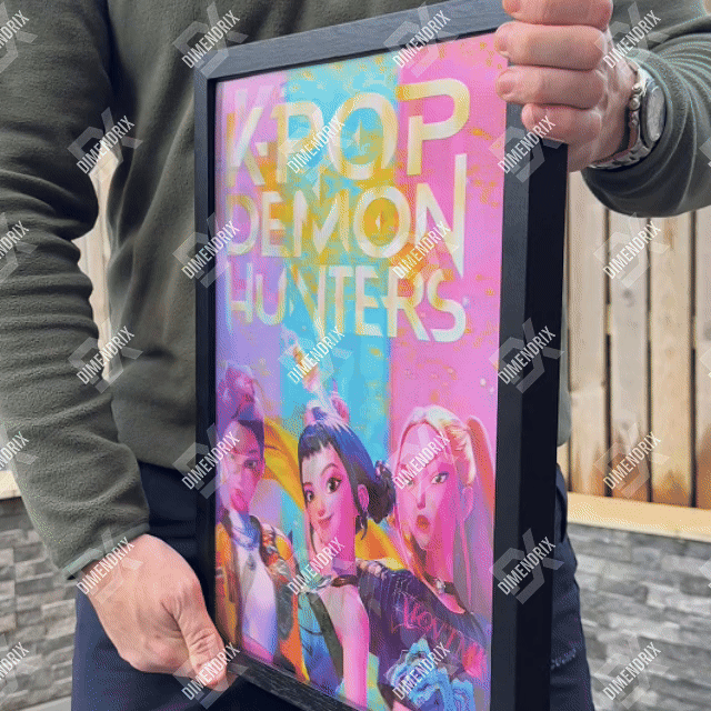 K-Pop Demon Hunters Movie Cover 3D Lenticular Poster – Dimendrix™